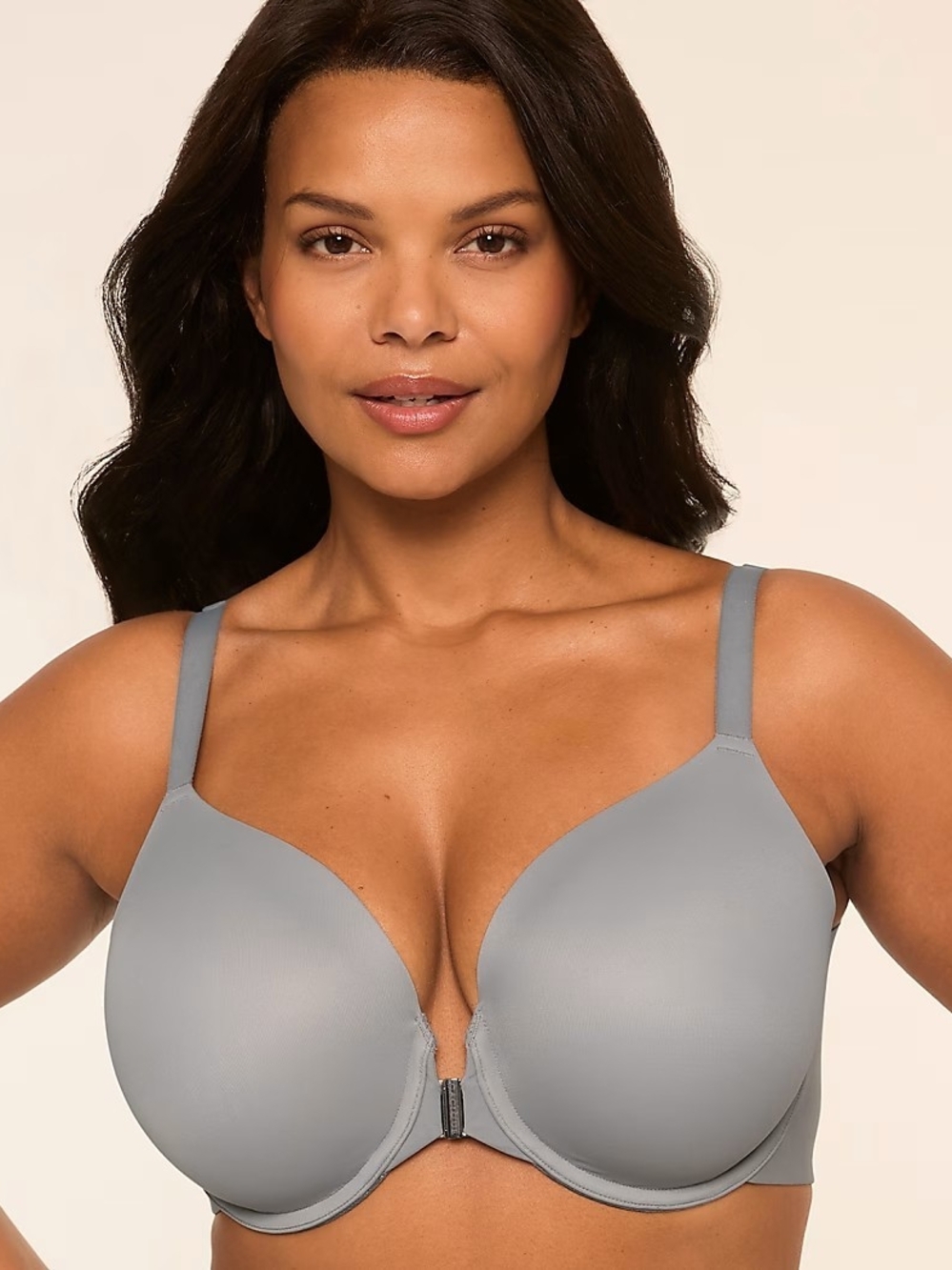 Lane Bryant Totally Smooth Full Coverage Front-Close Bra 46D EUC